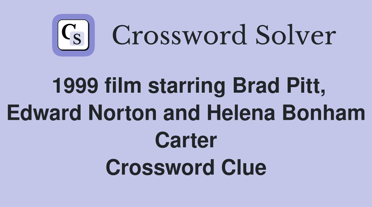 1999 film starring Brad Pitt, Edward Norton and Helena Bonham